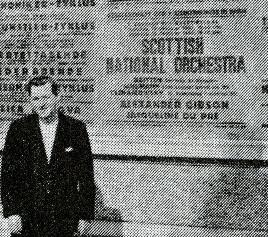 SNO Tour Programme, 1967 - Alexander Gibson in Vienna