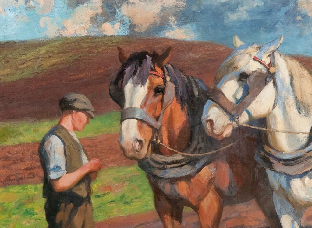 Detail of Winter Sunshine by R W Allan