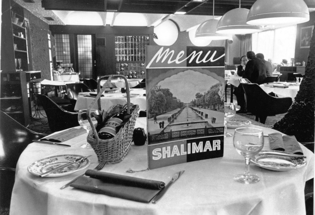 Shalimar Indian restaurant, Motherwell, 1971