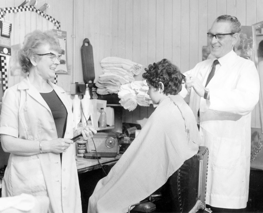 A young boy having his hair styled at the barbers in Kilsyth, c.1967 (credit: Kilsyth Chronicle)