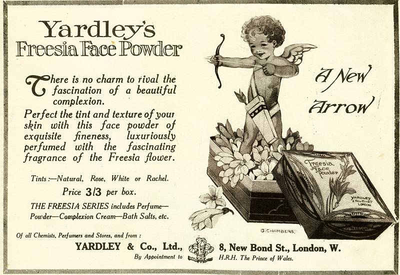 Yardley & Co advert, 1923; www.historyworld.co.uk