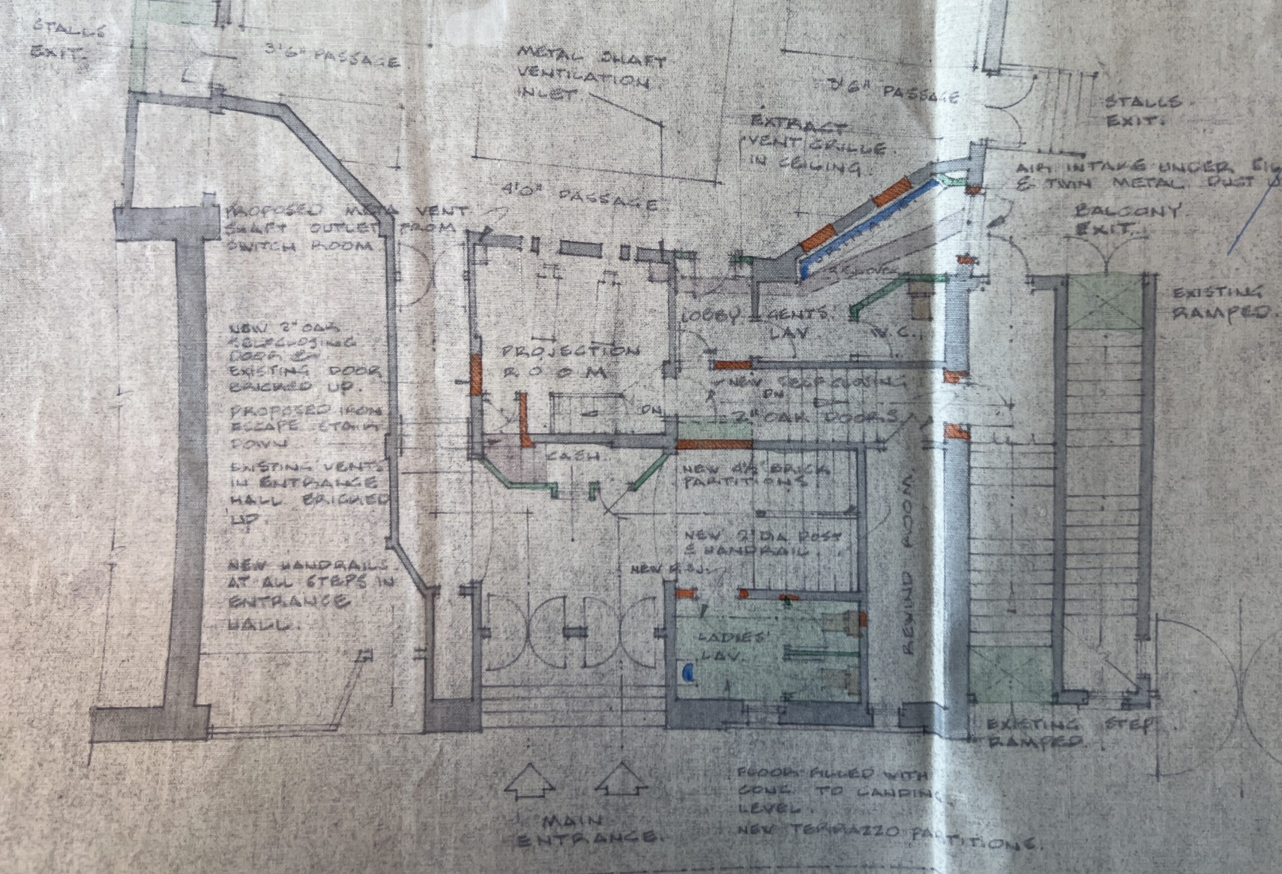La Scala Cinema Building Plans, Reference Number: UJ/1/07/9/02925